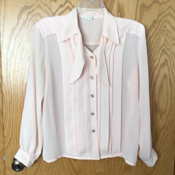 Laura & Jayne Petites Tops - Laura & Jayne Petites - Sheer pastel pink blouse